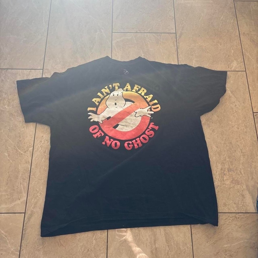 Ghostbusters Mad Engine Mens XXL Black I Ain't Afraid of No Ghost Graphic Tee